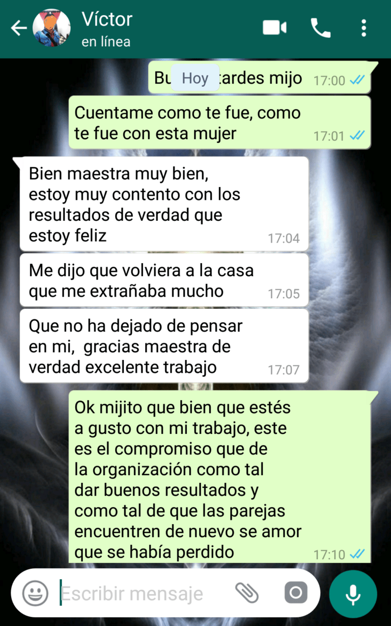 testimonios de éxito caso recupero la ex pareja